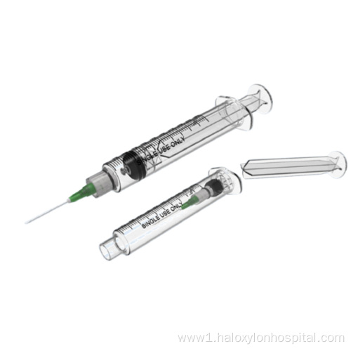 3-part Sterile syringe self-destructive safety syringe